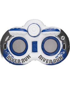 Intex River Run II Model 58837EP 18 Gauge Lightweight Durable Water Tube Float Raft Lounger with Built in Cooler and Cup Holder 2 Pack 18 71n HM yB6L