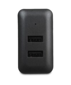 Alternative view of Amazon Basics 24W Two-Port USB-A Wall Charger (12W, 2.4A per port) for Phones (iPhone 15/14/13/12/11/X, Samsung, and more), non-PPS, Black Dual Port