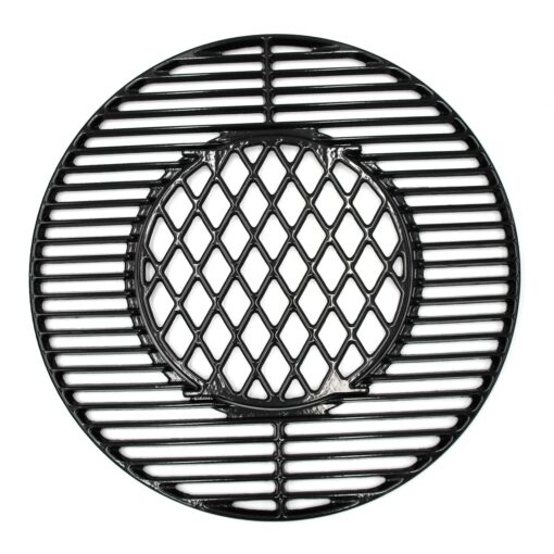 Hongso 8835 21.5 Inch Non-Stick Polished Porcelain Coated Grill Grates for Weber Original Kettle Premium 22 Inch Charcoal Grill, 22" Weber Performer Premium, Deluxe Charcoal Grill, 22'' Smokers 21.5" in dia.