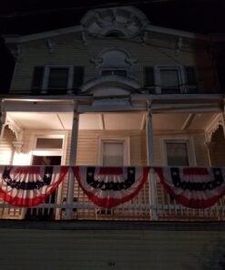 Anley USA Pleated Fan Flag, 3x6 Feet American US Bunting Flags Patriotic Stars & Stripes - Sharp Color and Fade Resistant - Canvas Header and Brass Grommets - United States 3 x 6 Feet Half Fan Banner 3x6 Ft 1pc 32 71n0pIq8Z9L