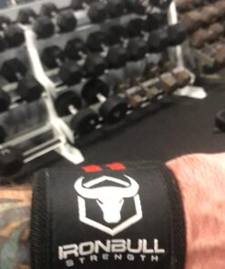 Iron Bull Strength Wrist Wraps & Lifting Straps Combo 25 71n0wccZojL