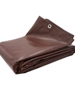 Alternative view of 10 Ft. X 10 Ft. Super Heavy Duty 8 Oz. Brown Tarp - 16 Mil Thick