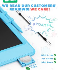 Alternative view of KOKODI LCD Writing Tablet 8.5-Inch Colorful Doodle Board, Electronic Drawing Tablet Drawing Pad for Kids, Educational and Learning Kids Toys Gifts for 3 4 5 6 7 8 Year Old Boys and Girls(Blue) Blue