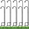 Ashman Shepherds Hook 10 Pack Black, 35 Inches Tall, Made of Premium Metal for Hanging Solar Light, Bird Feeders, Mason Jars, Garden Stake and Wedding Décor. 15 71n23R9RYWL
