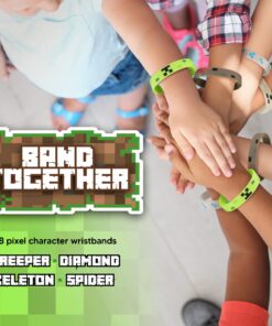 Party Ninja Pixel Miner Birthday Party Favors - 41pcs - Party Supplies for Boys & Girls - Party Favor Bags - Party Balloons, Party Decor + 1 PAIR of Pixel Sunglasses (Party Favors for 8 Guests) Party Favors for 8 Guests 15 71n25gnDq2L