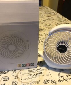 Karecel Rechargeable Fan Battery Operated Mini Desk Fan, 3 Speeds USB Personal Fan Portable Small Table Quiet Fan with True Long Life Battery, Strong Wind Desktop Fan for Travel Camping Office Home White 41 71n29s2B dL