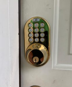 MiLocks TF-02P Digital Deadbolt Door Lock with Electronic Keypad for Exterior Doors, Polished Brass 17 71n2niykIeL
