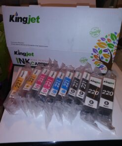 Kingjet Compatible for Canon 220 221 Ink Cartridges, Replacement for Canon PGI-220 PGI220 CLI-221 CLI221 Work with PIXMA MP560 MP620 MP620B MP640 MP980 MP990 MX860 IP3600 IP4600 IP4700, 15 Pack 32 71n2tCznztL