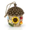 Dawhud Direct Hanging Bird Houses for Outside, Hand-Painted Bird Houses for Outdoors Decorative Birdhouses (Acorn Cottage) Acorn Cottage 32 71n3yC3QJZL