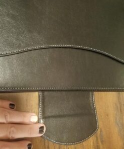 Skycase Padfolio Portfolio Case,Leather Portfolio Folder,Resume/Conference/Legal Document Executive Organizer with Letter/A4 Size Clipboard,Business Card Holder,Padfolio Portfolio for Women/Men,Black Black 32 71n4 MEiVwL