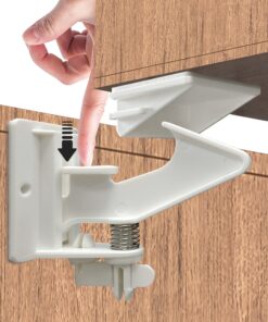 20 Pack Cabinet Locks Child Safety Latches - Vmaisi Baby Proofing Cabinets Drawers Lock - Upgraded Stronger Adhesive Easy Installation - No Drilling Standard 20.0 24 71n4paka RL