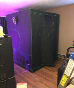 VIVOSUN S558 5x5 Grow Tent, 60"x60"x80" High Reflective Mylar with Observation Window and Floor Tray for Hydroponics Indoor Plant for VSF6450 60"x60"x80" Black 45 71n5Cq1xVL