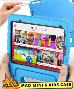 Official Cooper Dynamo Case for iPad Mini 6 Case Kids, iPad Mini 6th Generation Case for Kids | Rugged Foam, Magic Handle, Stand, Pencil Holder & Charger, Eco-Mailer iPad mini (6th generation) Candy Blue 12 71n5FMZ rL