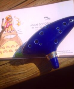 TOTMC Legend of Zelda Ocarina of Time Triforce Link 12 Hole Alto C Mediant Tone Ocarina Zelda Cosplay Ceramic Replica + Textbook Blue,Gold,Silver 60 71n5SQ16f4L