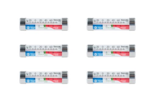 Taylor Freezer & Refrigerator Kitchen Thermometer, 6 Count