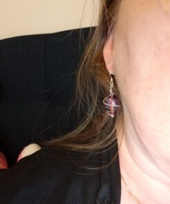 Body Candy Handcrafted 925 Silver Purple Dichroic Drop Dangle Earrings Created with Crystals 44 71n6PMx4GGL