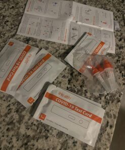 iHealth COVID-19 Antigen Rapid Test, 1 Pack, 5 Tests Total, FDA EUA Authorized OTC at-Home Self Test, Results in 15 Minutes with Non-invasive Nasal Swab, Easy to Use & No Discomfort 39 71n6xZDwdL 1