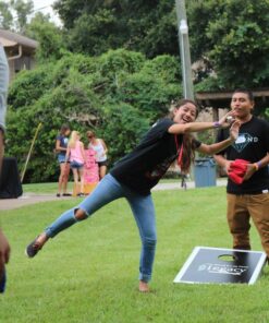 GoSports Tailgate Size 3 ft x 2 ft Cornhole Set - Portable Set Includes 8 Bean Bags & Game Rules Black Edition 17 71n81HKDwbL