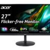 Acer CB272 Ebmiprx 27" FHD 1920 x 1080 Zero Frame Home Office Monitor | AMD FreeSync | 1ms VRB | 100Hz | 99% sRGB | Height Adjustable Stand with Swivel, Tilt & Pivot (Display Port, HDMI & VGA Ports) 27-inch FHD 100Hz 14 71n8Pku87L