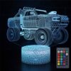 VANSIHO 3D Illusion Monster Truck Lamp Optical LED Car Night Light 7 Color Changing Desk Lamp, Christmas Birthday Gift for Kids with Remote (Car) 50 71n8hfplGPL