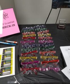 JORESTECH Eyewear Protective Safety Glasses, Polycarbonate Impact Resistant Lens Pack of 12 (Multi-Colors) Pink, Red, Yellow, Orange, Purple, Green 24 71n8oI7qKIL