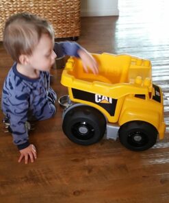 MEGA Bloks Cat Fisher-Price Toddler Blocks Building Toy, Large Dump Truck with 25 Pieces, 1 Figure, Yellow, Gift Ideas for Kids 43 71n8qCrmtTL