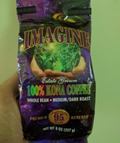 Imagine Kona Organic Coffee Beans | Arabica Kona Beans | Top Grade Air Roasted | Medium Dark Roast | Organic Whole Bean - 8oz 8 Ounce (Pack of 1) 22 71n94Cnc2qL