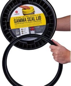 GAMMA2 Gamma Seal Lid - Pet Food Storage Container Lids - Fits 3.5, 5, 6, & 7 Gallon Buckets, Black, Made in USA 32 71n9PfWjfkL 1