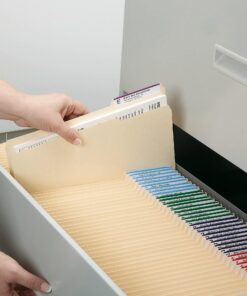 Smead File Folder, Reinforced 1/3-Cut Tab, Left Position, Letter Size, Manila, 100 per Box (10335) 1/3 Cut, Left Position 10 71n9o3vTNhS