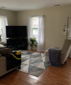 Maytex Window Curtain Rod, Easy Install Twist and Shout Telescoping Tension Rod, Adjustable 28" to 48", No Tools Needed, with Decorative Round Finials, Brushed Nickel 28 to 48 in. Decorative Rod 33 71n9vNtO6WL