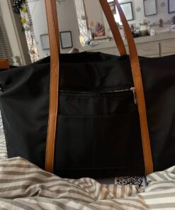 Tote Bag for Women, Bags for Women Teacher Work 15.6 Laptop Bags Beach Handbag Black 32 71nA0JixJL