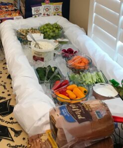 Cool Downz Inflatable Salad/Serving Bar, White, 51"L x 25" W x 4.5"Deep 22 71nADCSPuL