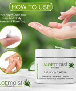 Natural Aloe Vera Body Lotion - Face & Body Moisturizing Cream with Organic Aloe Vera Gel, Vitamin E Oil, Vitamin C, Retinol Cream, Shea Butter – Anti Aging Face Moisturizer for Women, Dry Skin (8 oz) 8 Ounce (Pack of 1) 13 71nAizckd7L