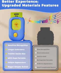 KOKODI Toddler Toys - Talking Flash Cards for Boys 2 3 4 5 Year Old Birthday Gifts, Autism Speech Therapy Toys for Autistic Children, Learning Toys with 224 Sight Words for Kids, Montessori Toys 224 Words Blue 22 71nB13U2cL