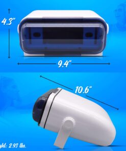 Pyle Durable Universal Marine Stereo Cover - Water Resistant Boat Radio Protector Shield with Flip-up Door & Neoprene Gasket - Compatible with Dual Shaft & DIN Style Stereos - Pyle PLMRCW3 8 71nBL3RoINL