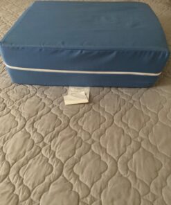 DMI Ortho Bed Wedge Elevated Leg Pillow, Supportive Foam Wedge Pillow for Elevating Legs, Improved Circulataion, Reducing Back Pain, Post Surgery and Injury, Recovery, Blue 6" x 20" x 24" 6 Inch 17 71nCCwlMG9L