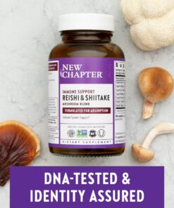 New Chapter Immune Support LifeShield Immune Support with Organic Reishi Mushroom Vegan + Non-GMO Ingredients - 120 Count (Pack of 1) 120 Count (Pack of 1) 9 71nCflXNTIL