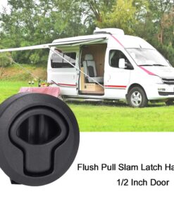 ADrivWell 2Pcs Black Plastic Slam Latch Flush Door Pull Latch for Boat Deck Hatch Flush Door Pull Latch 10 71nEWLqywvL