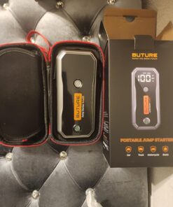 BUTURE 5000A Car Battery Jump Starter (All Gas/10L Diesel) Smart Portable Car Jump Starter Battery Pack, 12V Safe Jump Box Car Jumper Starter with Extended Jumper Cables, Fast Charge, 160W DC, Lights 67 71nEvEMkoWL