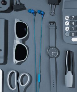 Panasonic ErgoFit Wired Earbuds, In-Ear Headphones with Microphone and Call Controller, Ergonomic Custom-Fit Earpieces (S/M/L), 3.5mm Jack for Phones and Laptops - RP-TCM125-A (Blue) Blue With Mic 24 71nFGaqLohL