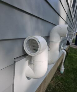 Raven R1509 3 inch PVC Termination Vent with Stainless Steel Screen and Drain Slot, White 41 71nGVC11OFL