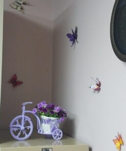 Louis Garden Nostalgic Bicycle Artificial Flower Decor Plant Stand (Purple) Purple 33 71nGrdmk5ML
