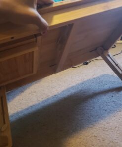 SONGMICS Laptop Desk, Folding Lap Tray, Bamboo Bed Desk with Tilting Top, Small Drawer, for Home Office, Bedroom, Natural ULLD01N 86 71nHTV5sPjL