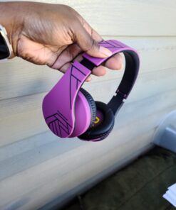 PowerLocus Bluetooth Over-Ear Headphones, Wireless Stereo Foldable Headphones Wireless and Wired Headsets with Built-in Mic, Micro SD/TF, FM for iPhone/Samsung/iPad/PC (Purple) Purple 57 71nHbH3gypL