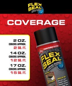 Flex Seal, 14 oz, 2-Pack, Brown, Stop Leaks Instantly, Waterproof Rubber Spray On Sealant Coating, Perfect for Gutters, Wood, RV, Campers, Roof Repair, Skylights, Windows, and More FSBRNR20-2PK 14 71nI0zrnDtL 2