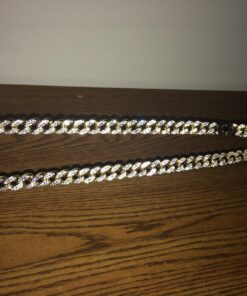 Gold Color Tone Brass Fully CZ Iced Out 15mm 30" Hip Hop Miami Cuban Chain & 9" Bracelet (NOT REAL GOLD) 21 71nI6M8nGmL