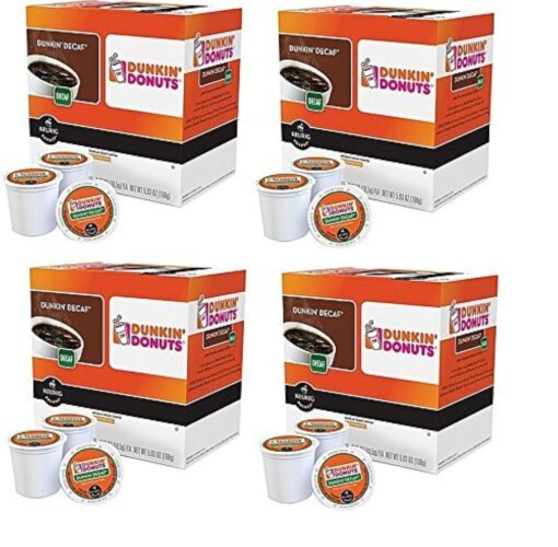 Dunkin Donuts Decaf Coffee K-Cups For Keurig K Cup Brewers (64 count) 16 Count (Pack of 4)