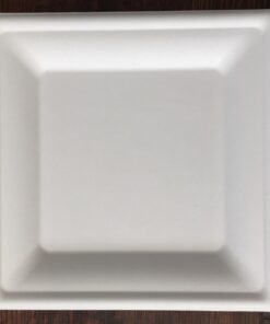 Susty Party 8-Inch Compostable Square Plates (50 Plates), Sugarcane Heavy Duty Disposable Biodegradable Plate, White 22 71nIhxzMvTL