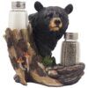 Black Bear Glass Salt and Pepper Shaker Set Sculpture Kitchen Decor in Rustic Lodge and Cabin Figurines by Home-n-Gifts 2 71nJk3NVlqL