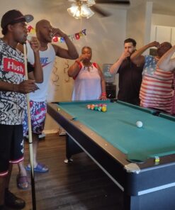 Triumph Sports Phoenix 7’ Billiard Table with Table Tennis Conversion Top for a Game of Pool or an Action-Packed Table Tennis Game 60 71nJyDpzQ6L